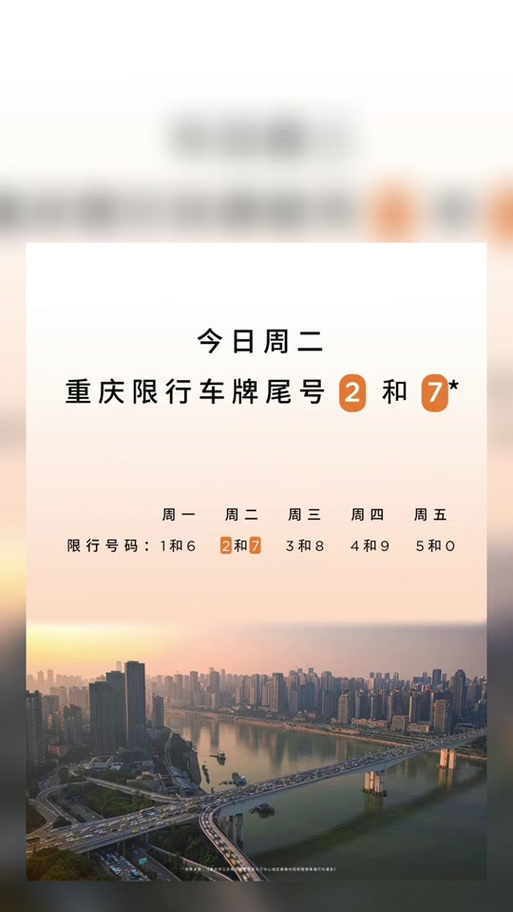 【重庆车辆限号/重庆车辆限号末尾字母】-第2张图片 【重庆车辆限号/重庆车辆限号末尾字母】-第2张图片