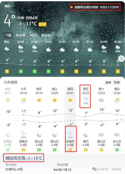 朝阳天气预报一周，朝阳天气预报实时
