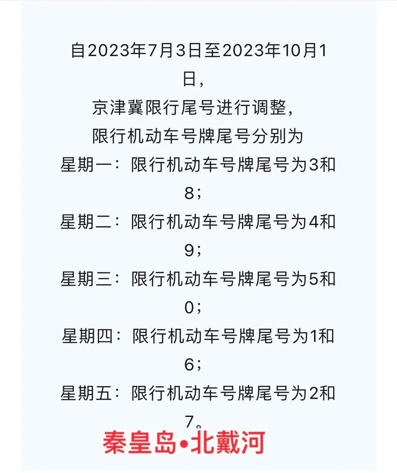 秦皇岛限号吗,秦皇岛2025限号时间表-第3张图片 秦皇岛限号吗,秦皇岛2025限号时间表-第3张图片