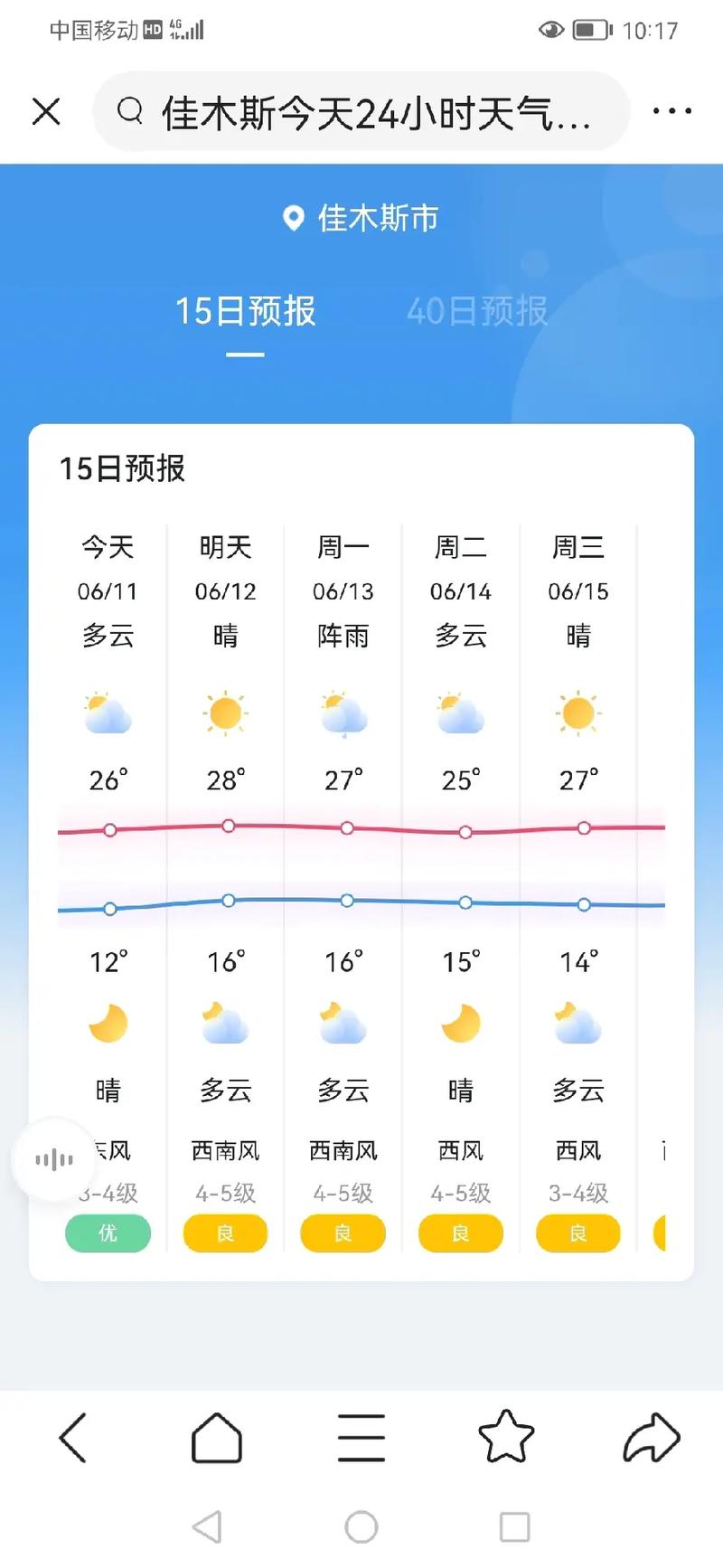佳木斯市天气预报，佳木斯市天气预报15天